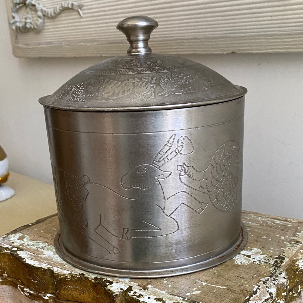 Vintage Metal Tea Canister